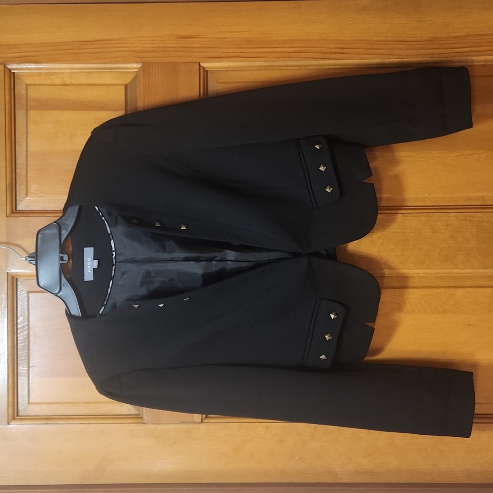 Cass Black Women's Blazer/Jacket, Size Small, Gold Hardware, GUC